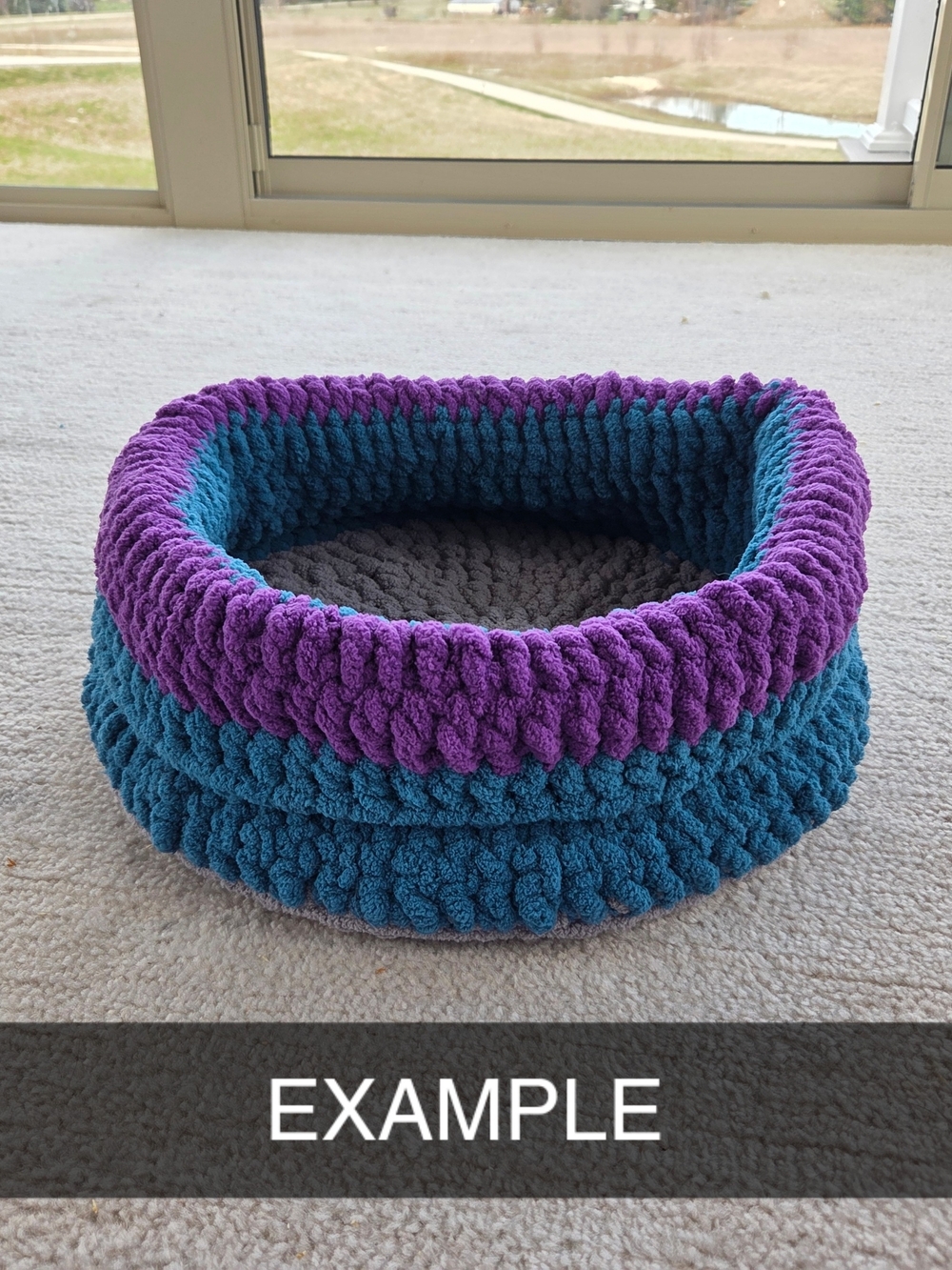 Plush Handmade Pet Bed - Crocheted